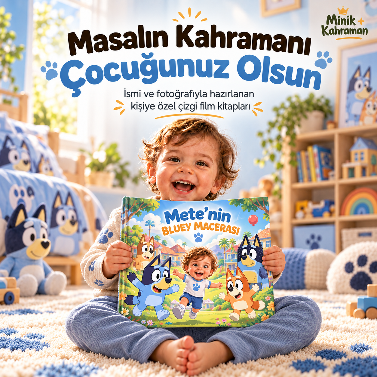 Çizgi Film Hikâye Kitabı – Kişiye Özel Bluey Macerası teması